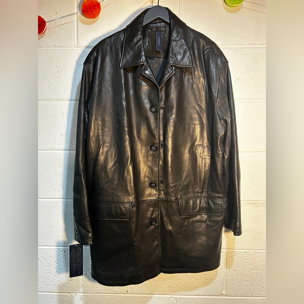 Men’s Large Lambskin Trench Coat